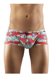 ErgoWear Swim Trunks FEEL Sleek & Stretchy Swimwear Red 1227 46 - SexyMenUnderwear.com