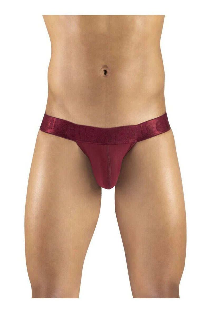 ErgoWear Thong MAX XV Soft Sexy Silky Microfiber Thongs Burgundy 1169 35 - SexyMenUnderwear.com