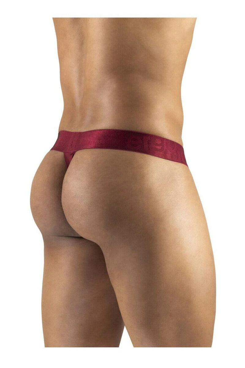 ErgoWear Thong MAX XV Soft Sexy Silky Microfiber Thongs Burgundy 1169 35 - SexyMenUnderwear.com