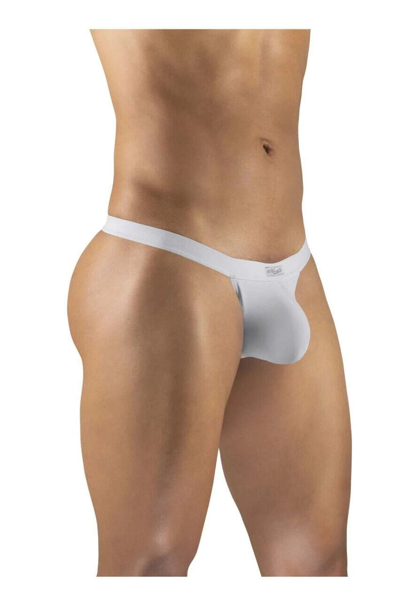 ErgoWear Thong Silky Soft Microfiber Thongs Seamed Pouch Silver 1139 6 - SexyMenUnderwear.com
