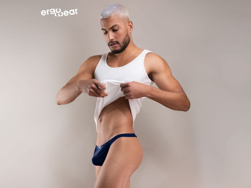 ErgoWear Thongs FEEL GR8 Stretch Lightweight Microfiber Thong Night Blue 1084 22 - SexyMenUnderwear.com