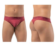 ErgoWear Thongs FEEL XV Low-Rise Thong Elastic Waistband Burgundy 1195 - SexyMenUnderwear.com