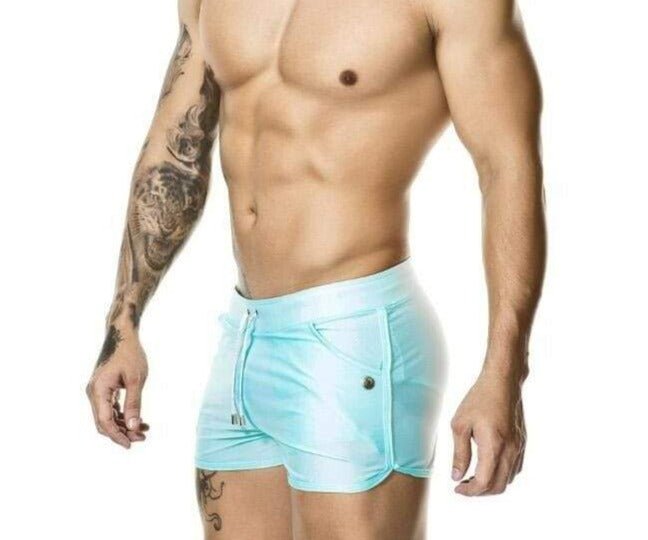 GIGO Swimsuits Basic Blue Swim-Short Pool Maillot Blue S03129 7 - SexyMenUnderwear.com