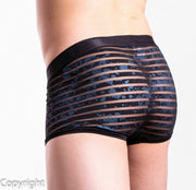 Gregg Homme 3G Luxury See through Boxer Short Black Blue 2095 15 - SexyMenUnderwear.com