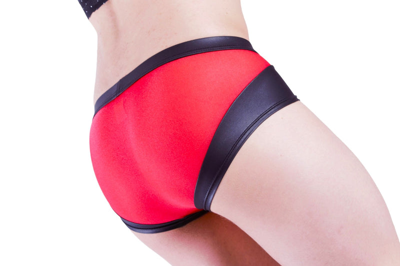 Gregg Homme Boxer Brief Two-Timer Faux Leather-Look Red 130305 71 - SexyMenUnderwear.com