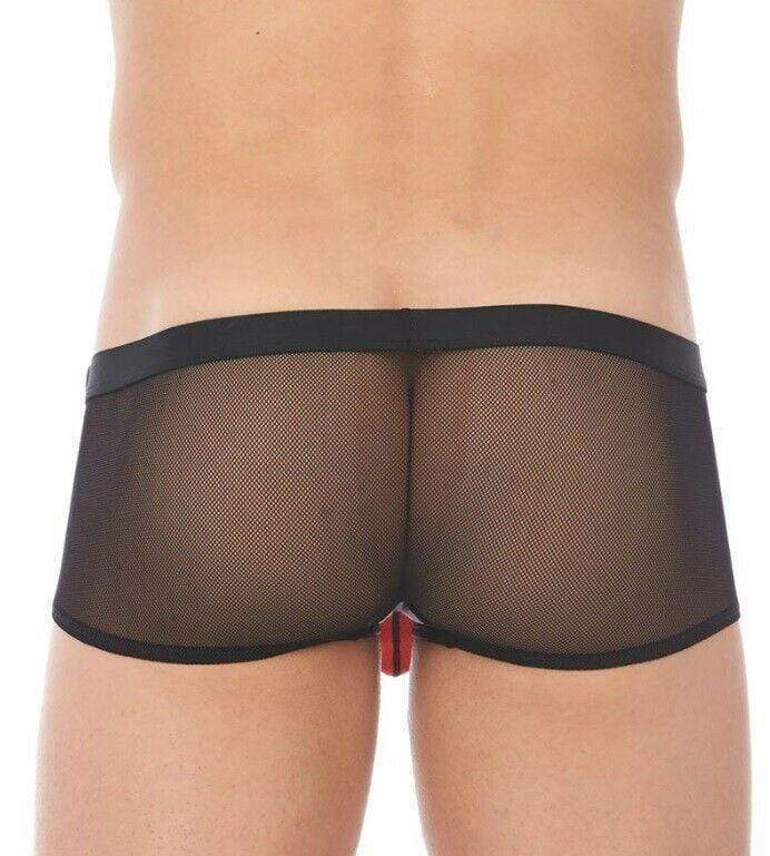 Gregg Homme Boxer Briefs Chaser C-Ring Detachable See-Thru Red 141005 127 - SexyMenUnderwear.com