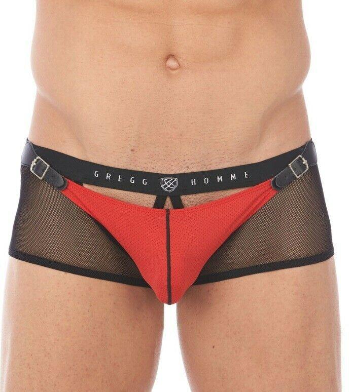 Gregg Homme Boxer Briefs Chaser C-Ring Detachable See-Thru Red 141005 127 - SexyMenUnderwear.com