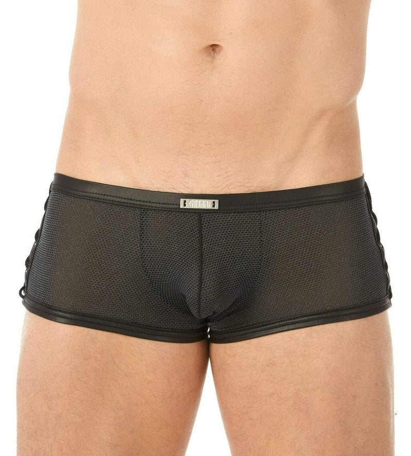 Gregg Homme Boxer Briefs HighRise HoneyComb Mesh Grey 132205 72 - SexyMenUnderwear.com
