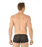 Gregg Homme Boxer Briefs HighRise HoneyComb Mesh Grey 132205 72 - SexyMenUnderwear.com