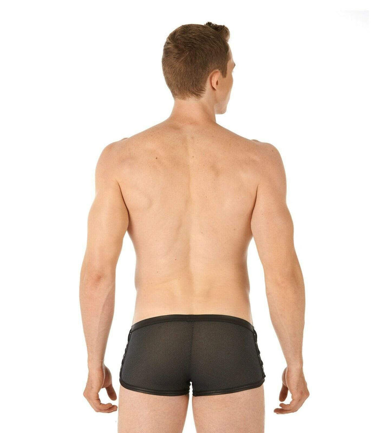 Gregg Homme Boxer Briefs HighRise HoneyComb Mesh Grey 132205 72 - SexyMenUnderwear.com