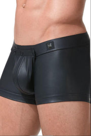 Gregg Homme Boxer Crave Boxer Brief Faux Leather Look Black 152615 58 - SexyMenUnderwear.com