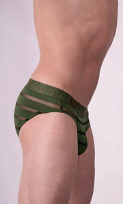 Gregg Homme Brief Encore Semi See-Through Slip Khaki 160603 115 - SexyMenUnderwear.com