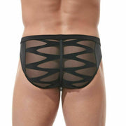 Gregg Homme Brief HighLine Sheer Italian Fabric Mesh Romantic Black 160203 56 - SexyMenUnderwear.com