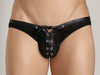 Gregg Homme Brief Mesh Faux-Leather lace-up Pouch 110603 163 - SexyMenUnderwear.com