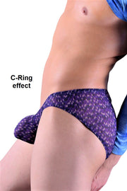 Gregg Homme Brief Second Skin Mini Briefs Purple c-ring R141003 12 - SexyMenUnderwear.com