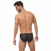 GREGG HOMME Brief Strap Slip Briefs Mesh See-Through Matte Black 170203 131 - SexyMenUnderwear.com