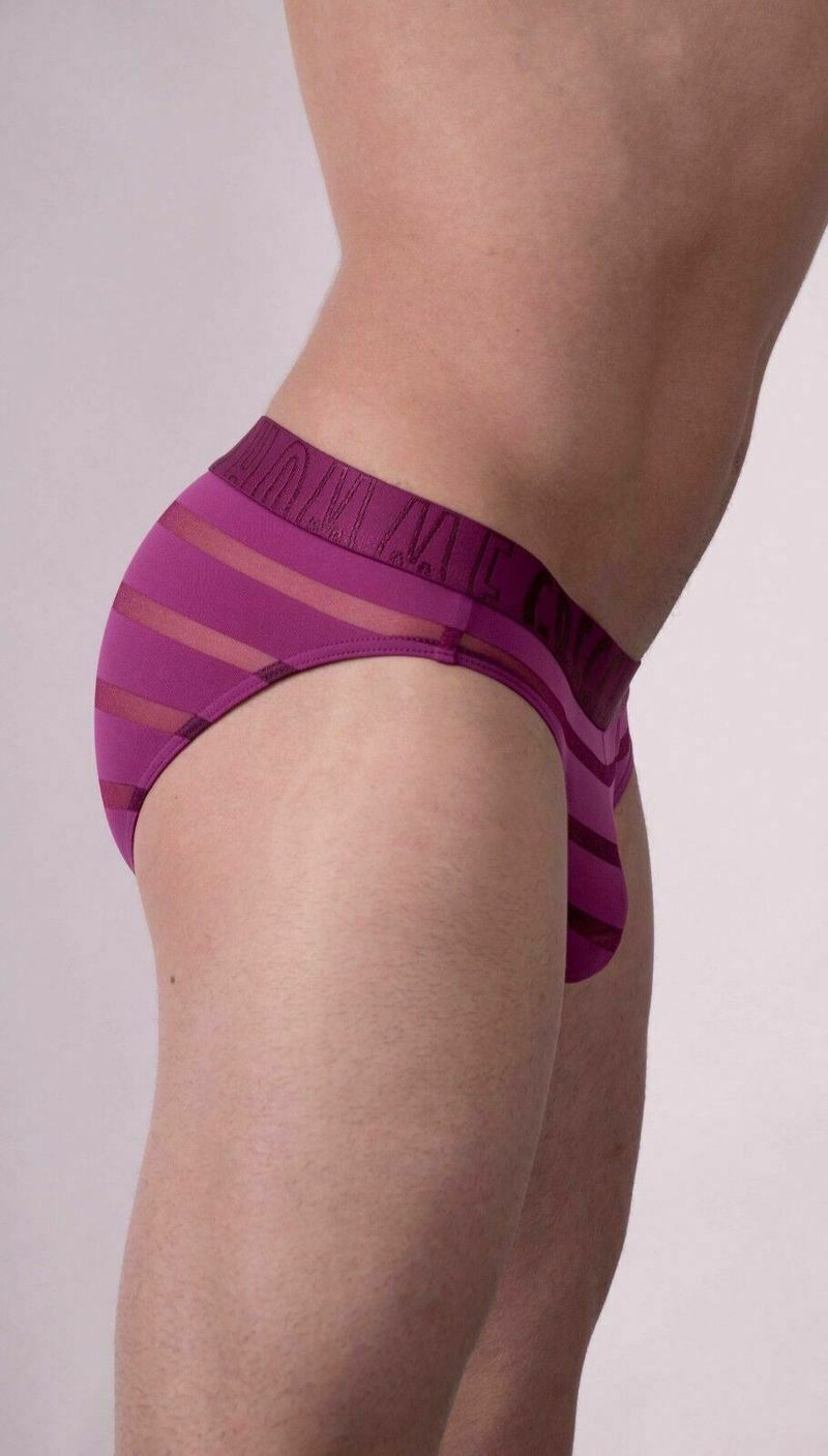 Gregg Homme Briefs Encore Semi See-Through Magenta 160603 115 - SexyMenUnderwear.com