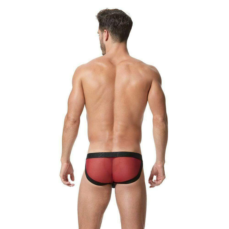 GREGG HOMME Briefs Temptation Super Mesh Unsnaps It Red 152103 108 - SexyMenUnderwear.com