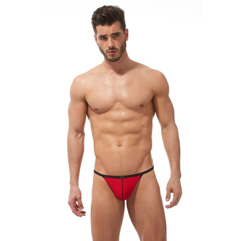 Gregg Homme C-Ring Pouch Torridz Ultra-Stretch BackLess String Red 87416 - SexyMenUnderwear.com