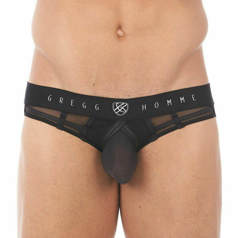 Gregg Homme Erupt Jockstrap 8 Ways Stretch Sheer Mesh Jock Black 140034 128 - SexyMenUnderwear.com