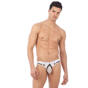Gregg Homme Erupt Thong 8 Ways Stretch Sheer Mesh White 140004 128A - SexyMenUnderwear.com