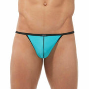 Gregg Homme G-String Torridz Hyperstretch Microfiber Light Aqua 87414 17 - SexyMenUnderwear.com