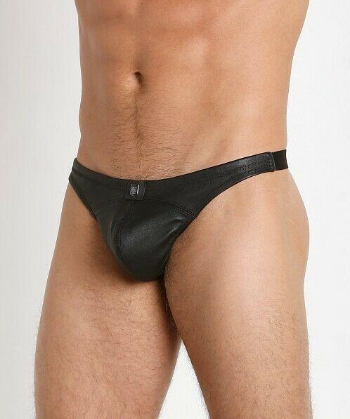 GREGG HOMME GREGG HOMME Thong Genuine Tangas 100% Real-Leather Black 132704 122