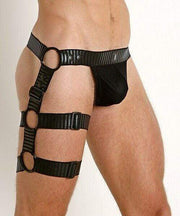 GREGG HOMME L GREGG HOMME Thong Strap O-Rings Tangas Detachable Harness Black 170261 195