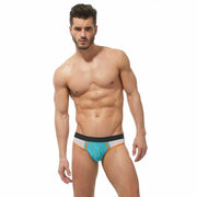 Gregg Homme Jock Challenger Sporty Mesh JockStrap White/Orange 170534 62 - SexyMenUnderwear.com