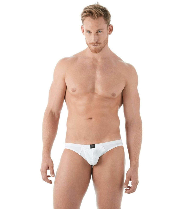 Gregg Homme Jock Drive Italian Mesh Jockstrap White 142634 101 - SexyMenUnderwear.com