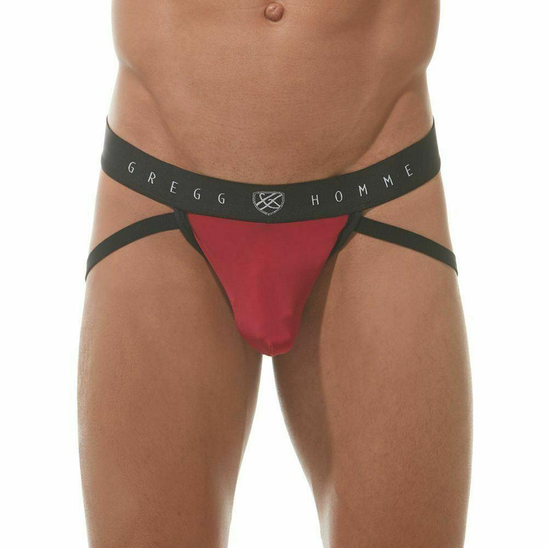 Gregg Homme Jock Room-Max Hyper Stretch Jockstrap Spacious Pouch Red 152734 113 - SexyMenUnderwear.com