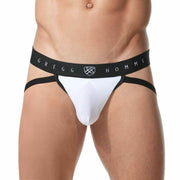 Gregg Homme Jock Room-Max Hyper Stretch Jockstrap Spacious Pouch White 152734 43 - SexyMenUnderwear.com