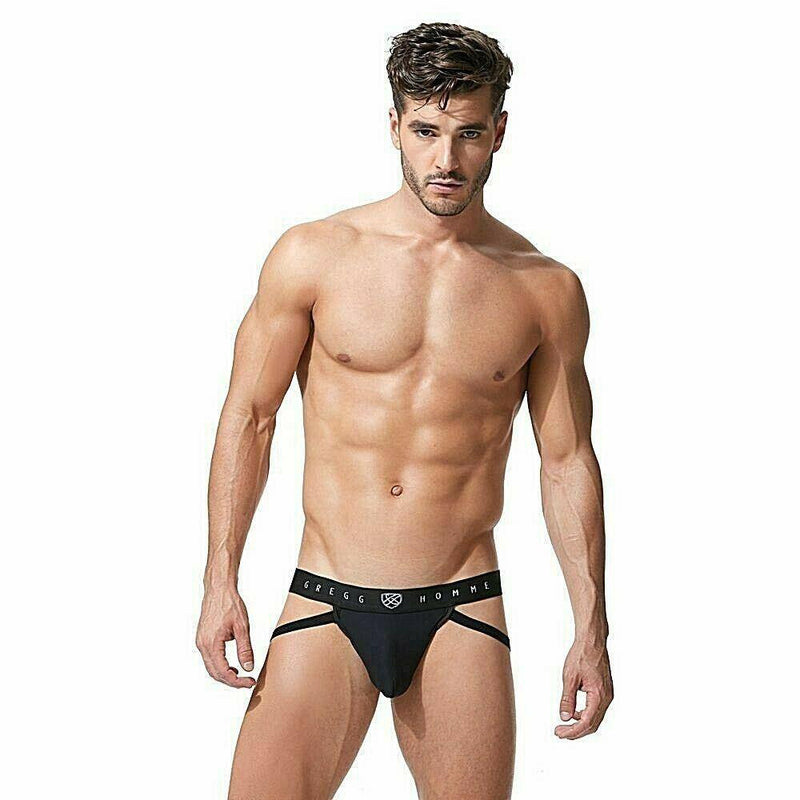 Gregg Homme Jockstrap Room-Max Hyper Stretch Spacious Pouch Jock Black 152734 43 - SexyMenUnderwear.com