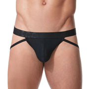 Gregg Homme Jockstrap Xcite MicroModal Jacquard Jock Black 152434 122 - SexyMenUnderwear.com