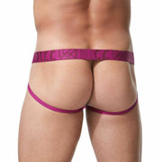 Gregg Homme Jockstrap Xcite MicroModal Jacquard Jock Magenta 152434 122 - SexyMenUnderwear.com