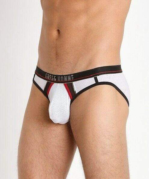 Gregg Homme Mens Brief Traveler Airjet Pouch Slip White 132003 68 - SexyMenUnderwear.com