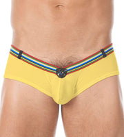 Gregg Homme Mini Boxer Brief Lover-Boy C-Ring Yellow 122105 168 - SexyMenUnderwear.com