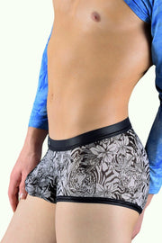 GREGG HOMME Sheer Boxer Shorty WILDLIFE Print 80100 3 - SexyMenUnderwear.com