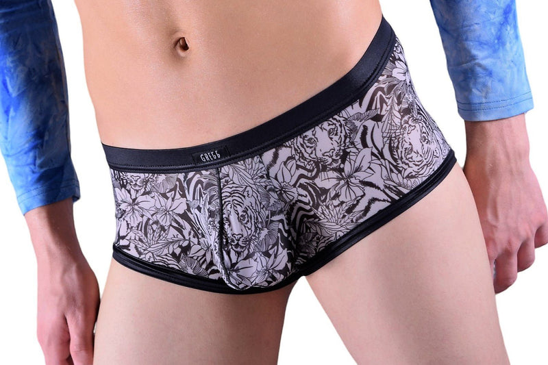 GREGG HOMME Sheer Boxer Shorty WILDLIFE Print 80100 3 - SexyMenUnderwear.com