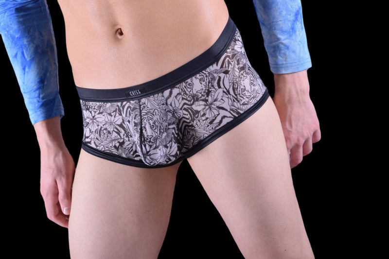 GREGG HOMME Sheer Boxer Shorty WILDLIFE Print 80100 3 - SexyMenUnderwear.com