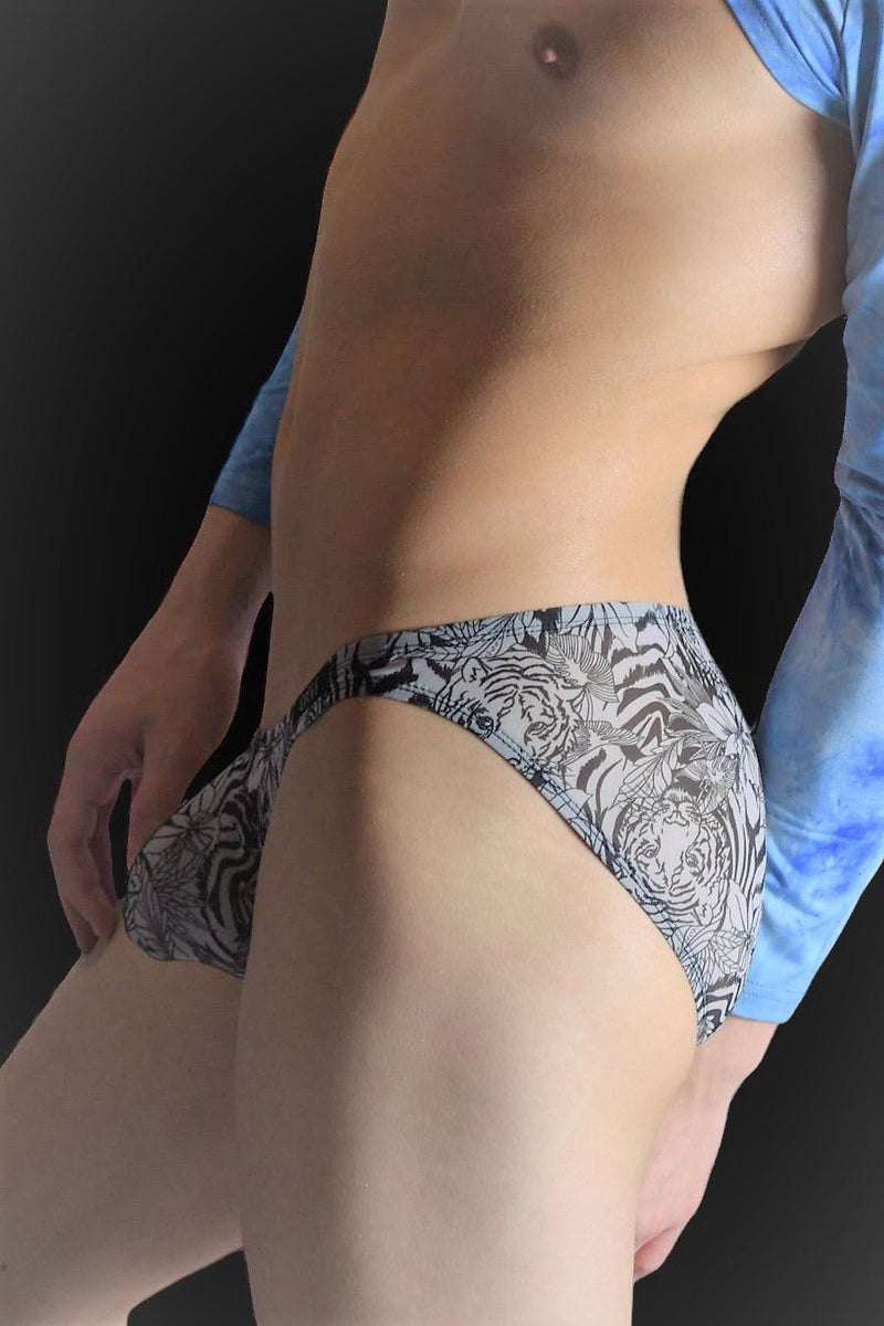 GREGG HOMME Sheer No C Ring Micro Brief Wild Life Print NR1023 2B - SexyMenUnderwear.com
