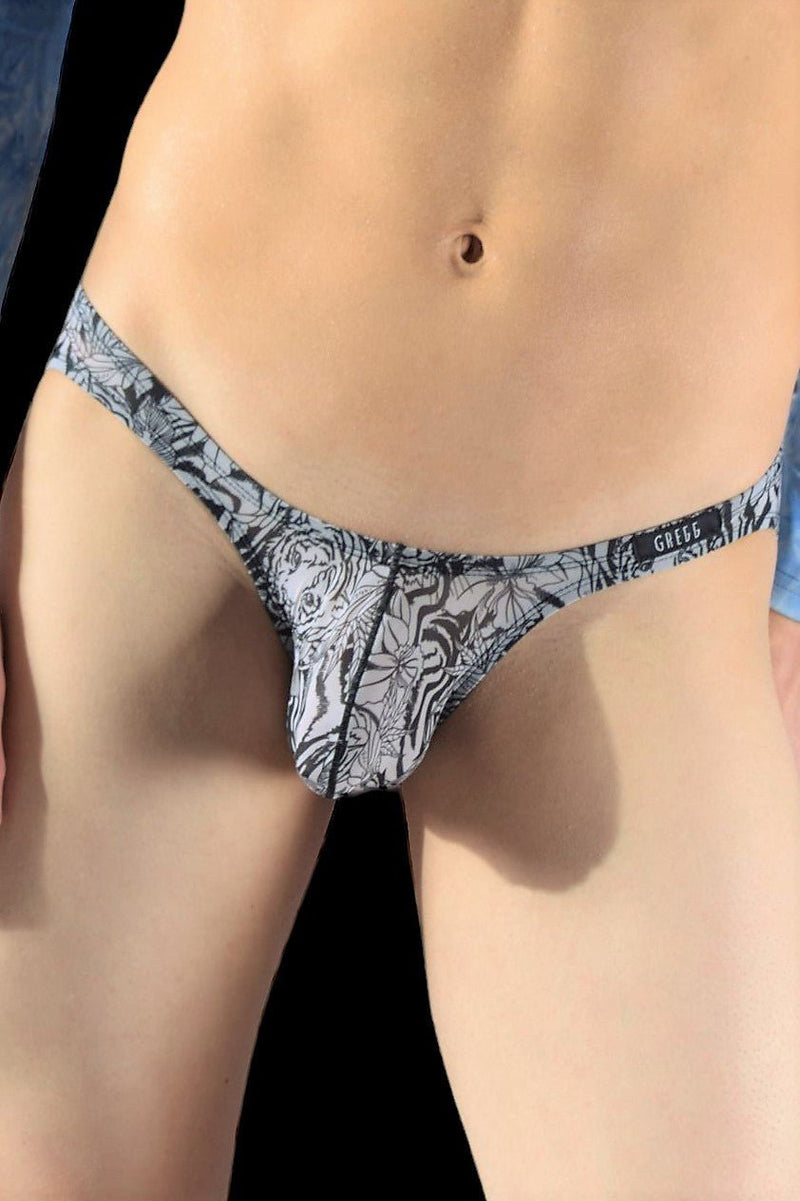 GREGG HOMME Sheer No C Ring Micro Brief Wild Life Print NR1023 2B - SexyMenUnderwear.com