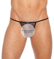 GREGG HOMME T-Back Strings Beyond Doubt Net Mesh G-String Black 110214 155 - SexyMenUnderwear.com