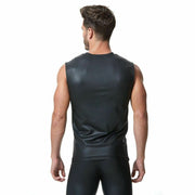 Gregg Homme Tank Top Muscle Shirt CRAVE Faux Leather Breathable 152622 60 - SexyMenUnderwear.com