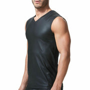 Gregg Homme Tank Top Muscle Shirt CRAVE Faux Leather Breathable 152622 60 - SexyMenUnderwear.com