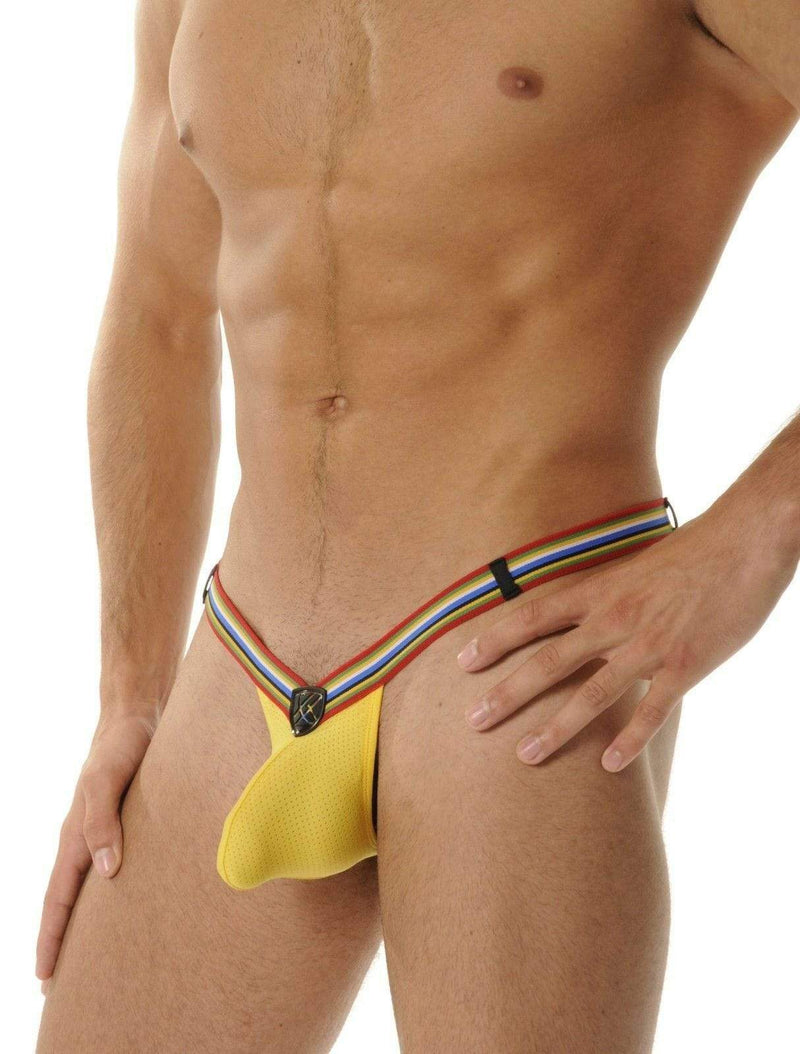 Gregg Homme Tanning Thong Lover Mesh C-ring Tangas Yellow 122104 120 - SexyMenUnderwear.com