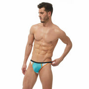 Gregg Homme Thong Challenger Sporty Mesh Thongs White/Orange 170504 64 - SexyMenUnderwear.com