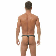 Gregg Homme Thong Charnel Fetish Tangas With Leather Black 162504 82 - SexyMenUnderwear.com