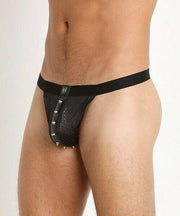GREGG HOMME Thong Diablo Studded Fetish Faux Leather Thongs 142904 124 - SexyMenUnderwear.com