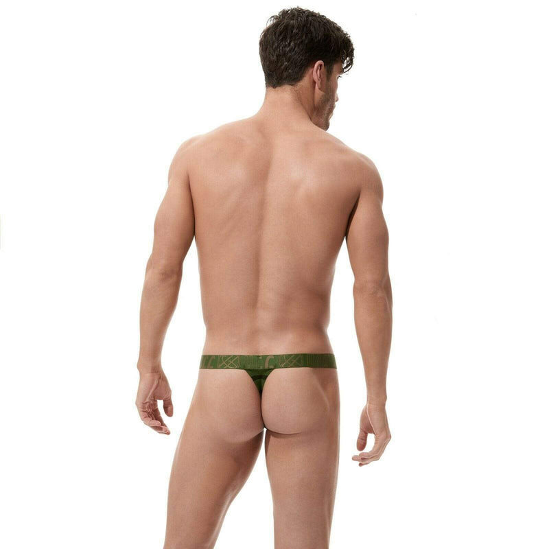 Gregg Homme Thong Encore Micro-Polyamide Fabric Khaki 160604 115 - SexyMenUnderwear.com
